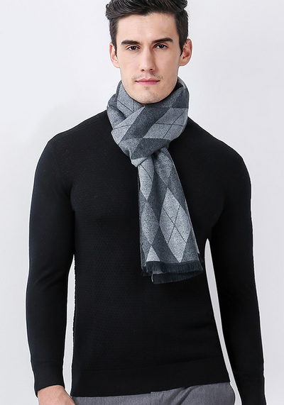 Plaid Pashmina Scarf