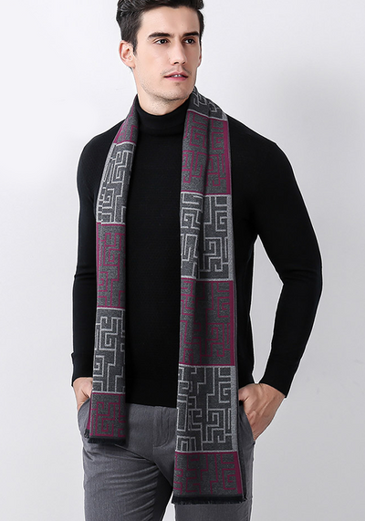 Plaid Pashmina Scarf