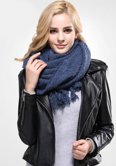 Cotton Solid Tassel Scarf