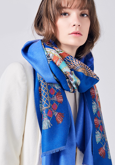 Wool Print Cashmere Shawl